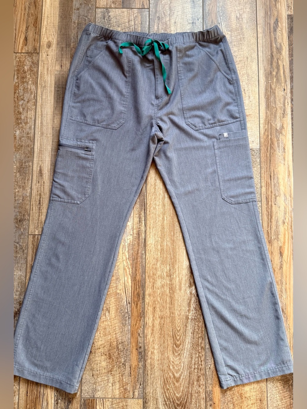 FIGS - Cairo Cargo Scrub Pants - XL - Heather Gray